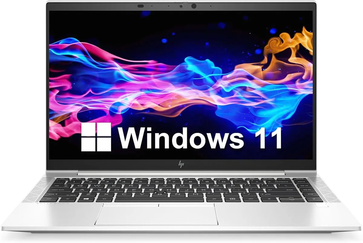 Silver 14-inch HP EliteBook 845 G7 laptop closed lid matte finish
