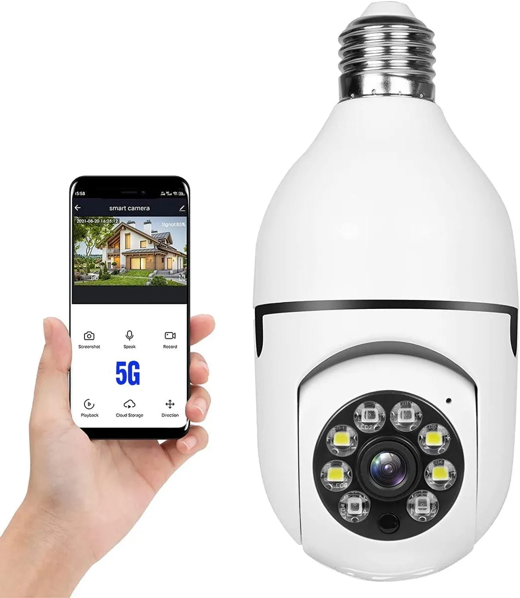 Clover ZQQFBA220731 1080p Wireless Surveillance E27 Light Bulb 2.4/5GHz WiFi — ürün fotoğrafı