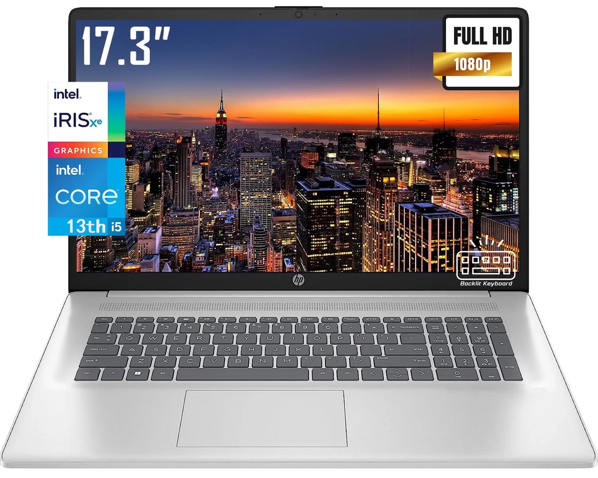 HP HP Flagship 17.3" Laptop i5-1335U 16GB 512GB Silver — product photo