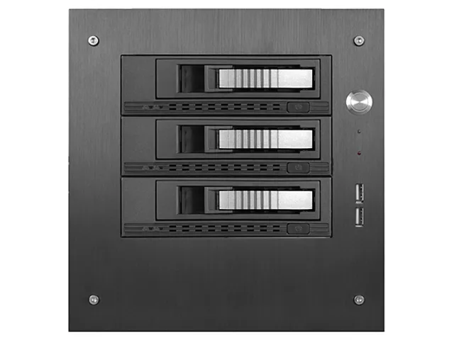 iStarUSA Inc. iStarUSA Inc. S-35-3M1SL server chassis 3x 3.5" hot-swap mini-ITX tower — vörumynd