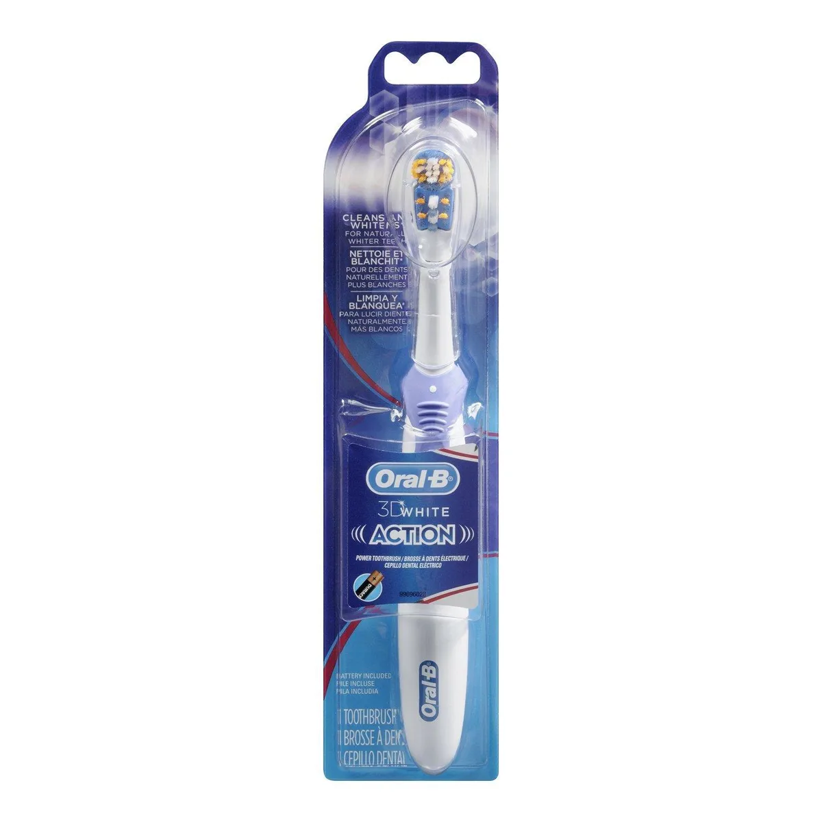 Oral-B 3D White Battery Powered Toothbrush 14000 strokes/min AA Battery — product photo