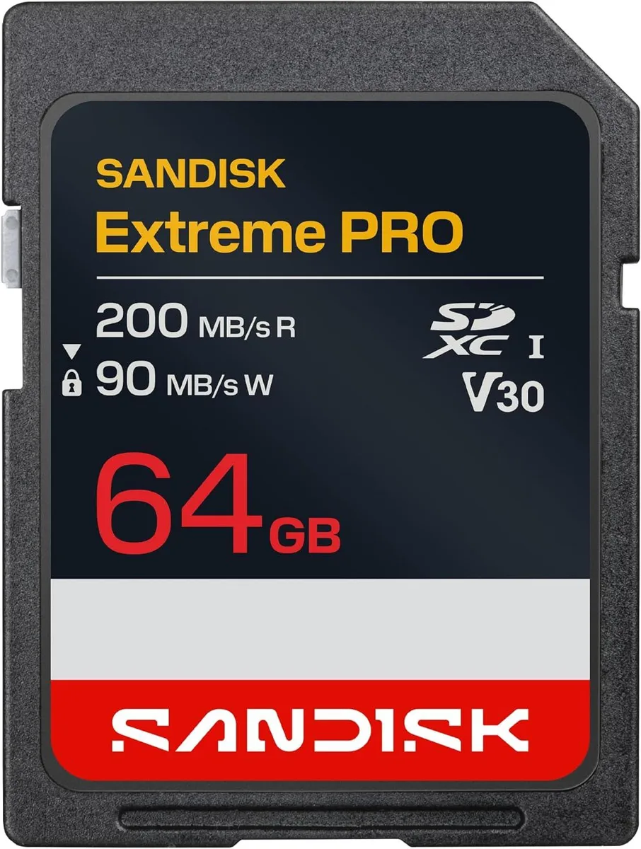 SanDisk SanDisk Extreme Pro 64GB SDXC UHS-I C10 U3 V30 Memory Card SDSDXXU-064G-GUCIN — 제품 사진