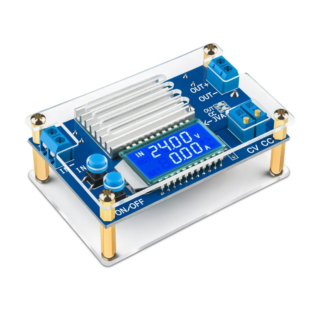  DROK REES-1822 5.3-32V to 1.2-32V 12A Buck Converter with LCD Display — ภาพสินค้า