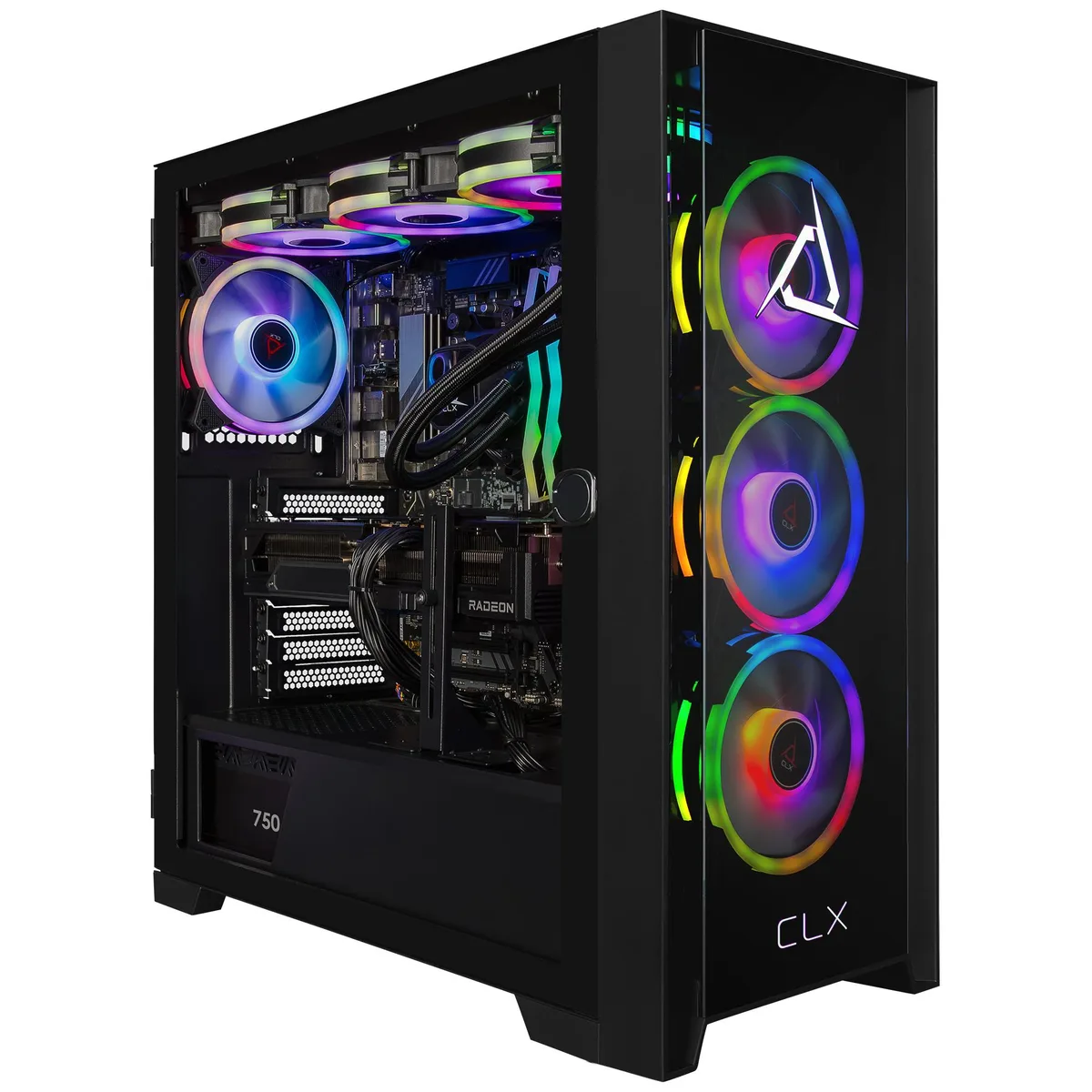 CLX Gaming CLX Gaming TGMSETRXA5300BM gaming PC Ryzen 7 7800X3D Radeon RX 9070 XT 32GB DDR5 2TB NVMe — photo du produit