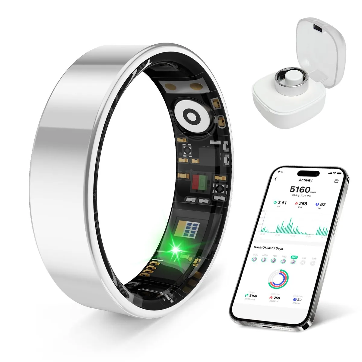  HTC VR11 Smart Ring Silver Size 8 1.04" wearable technology — tuotekuva