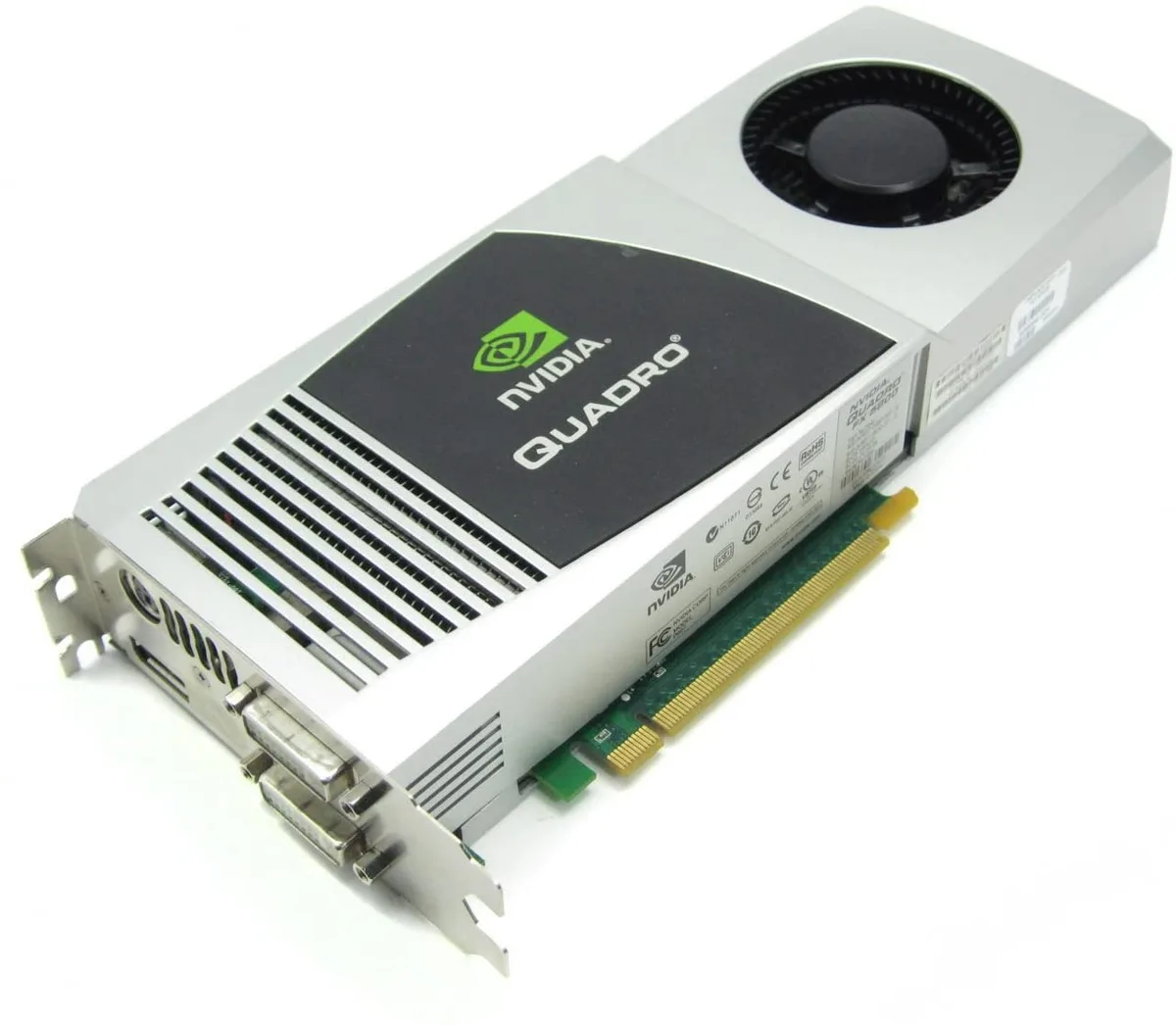 NVIDIA Quadro FX 5800 blower graphics card with dual-slot cooler and metal bracket