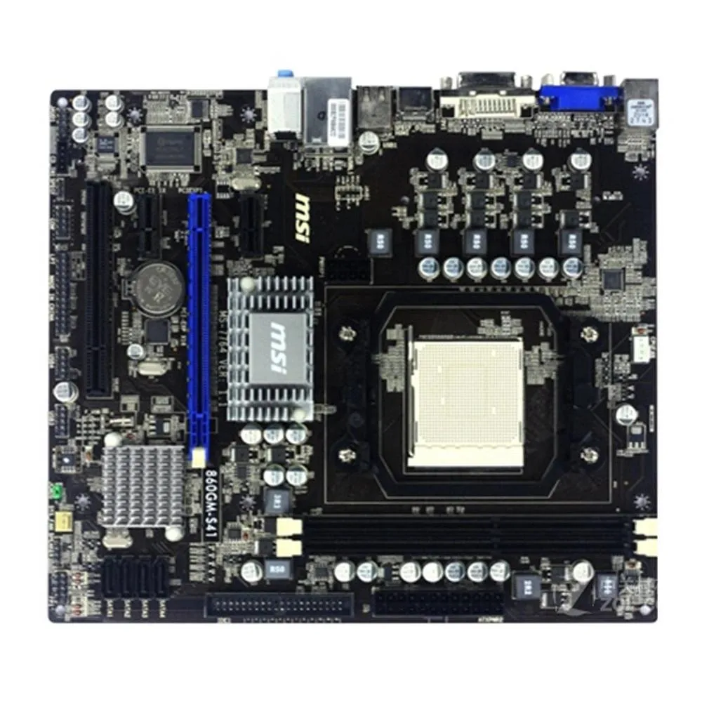Green micro ATX motherboard with silver heatsinks and black expansion slots