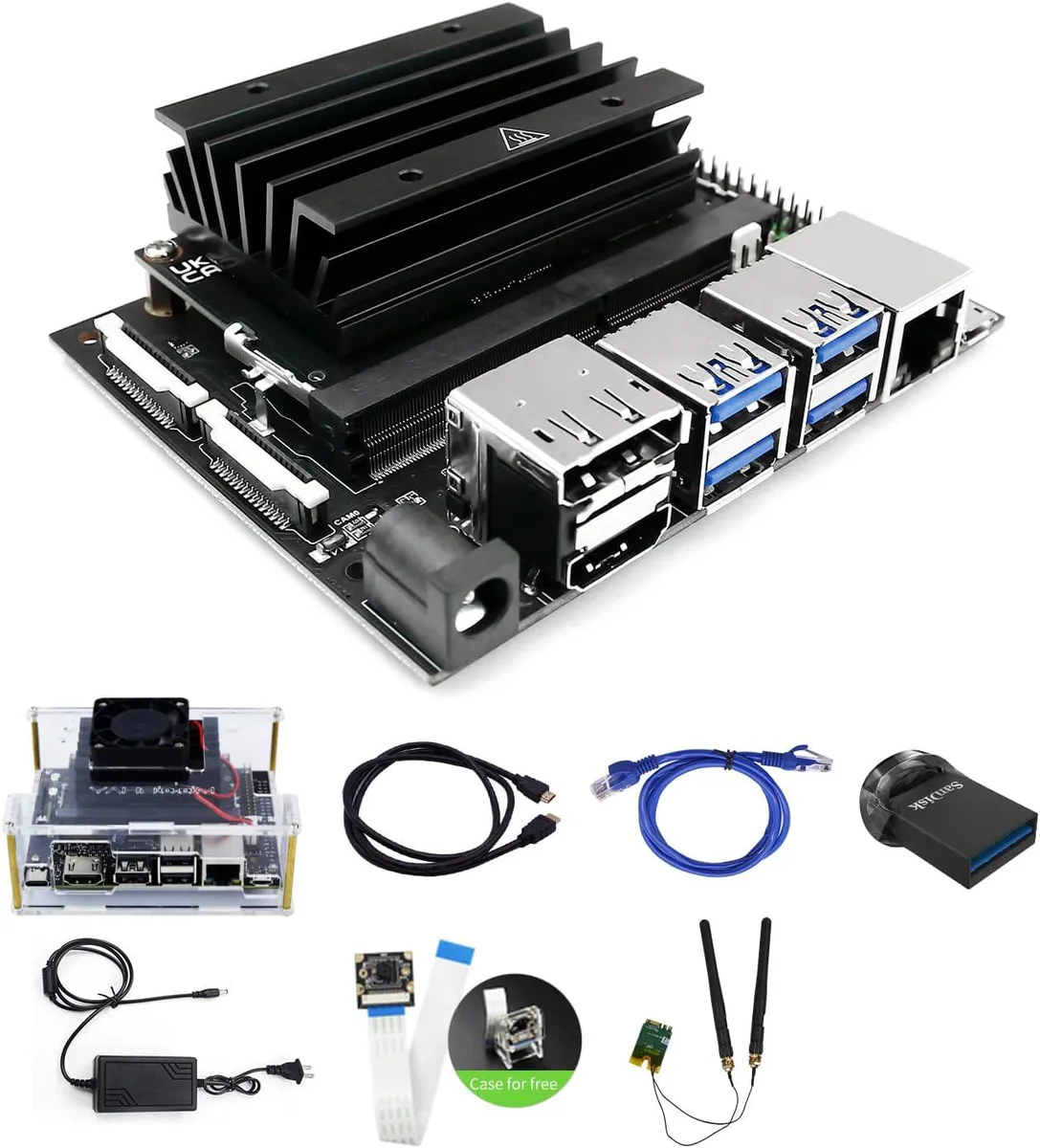 yahboom Yahboom Jetson Nano 4GB SUB 16G-eMMC Acrylic Case Camera barebone mini PC — φωτογραφία προϊόντος