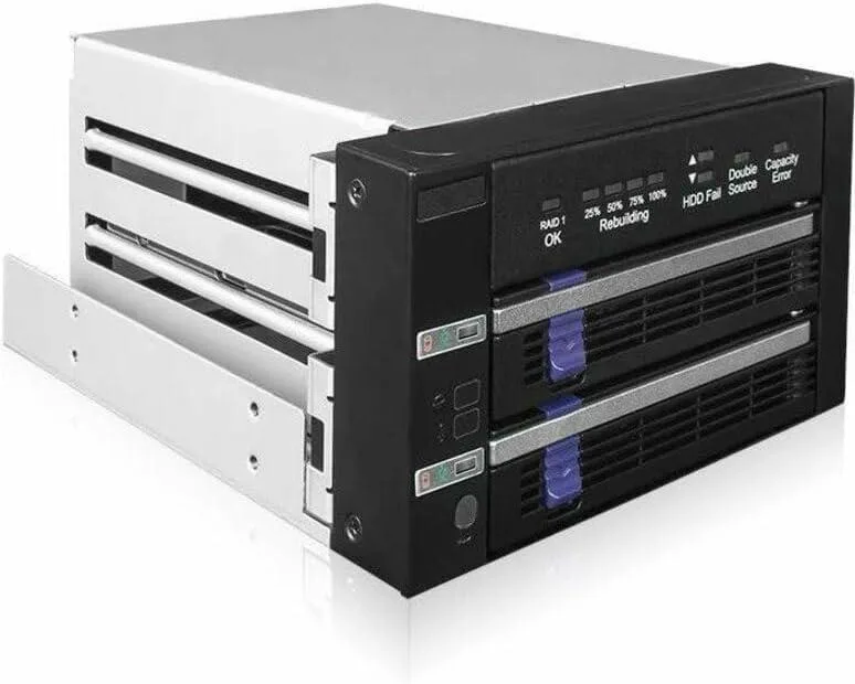 ICY DOCK ICY DOCK MB901SPR-B R1 Dual 2.5"/3.5" SATA RAID 1 JBOD 5.25" Bay Hard Drive Adapter — product photo