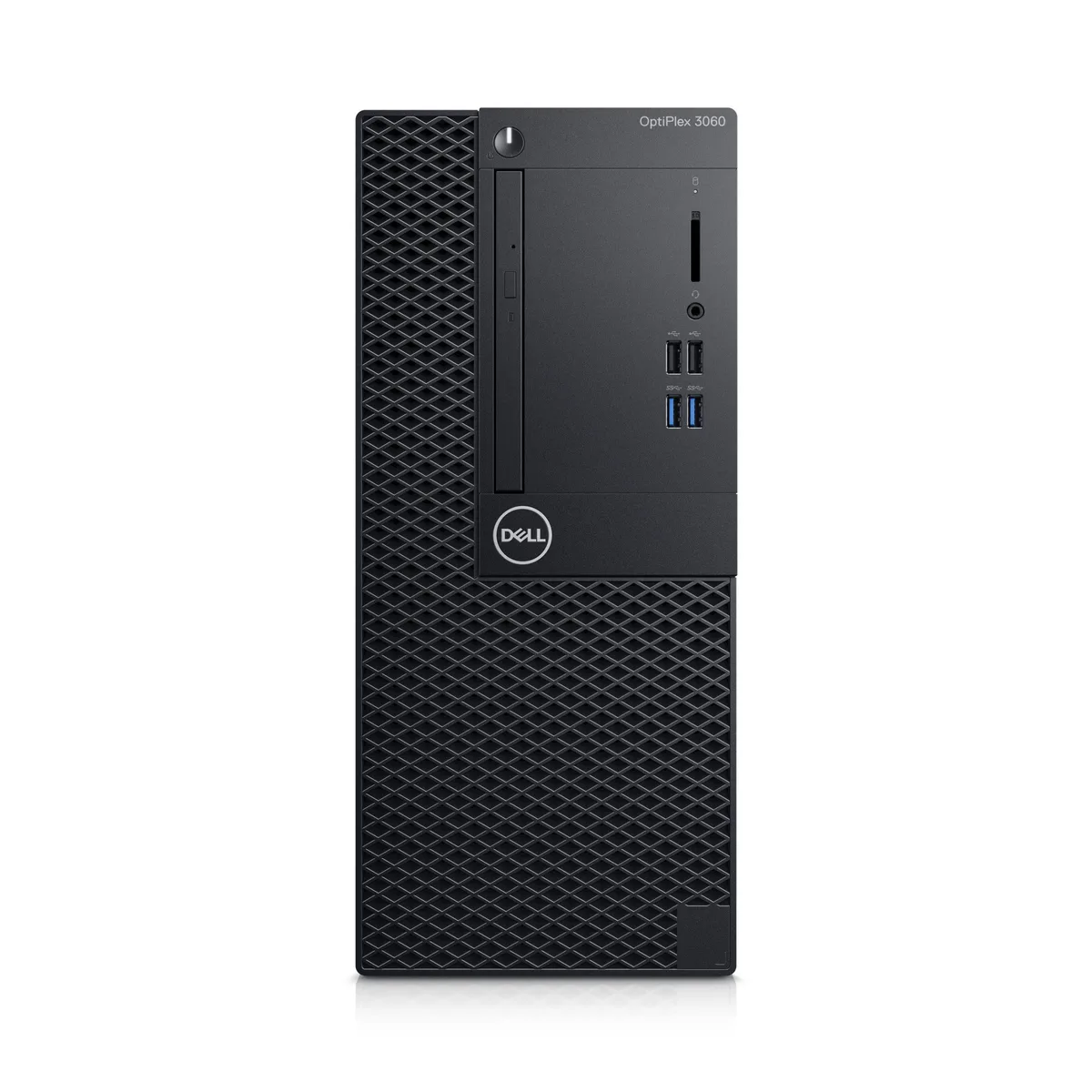 Black Dell OptiPlex 3060 tower desktop standing upright