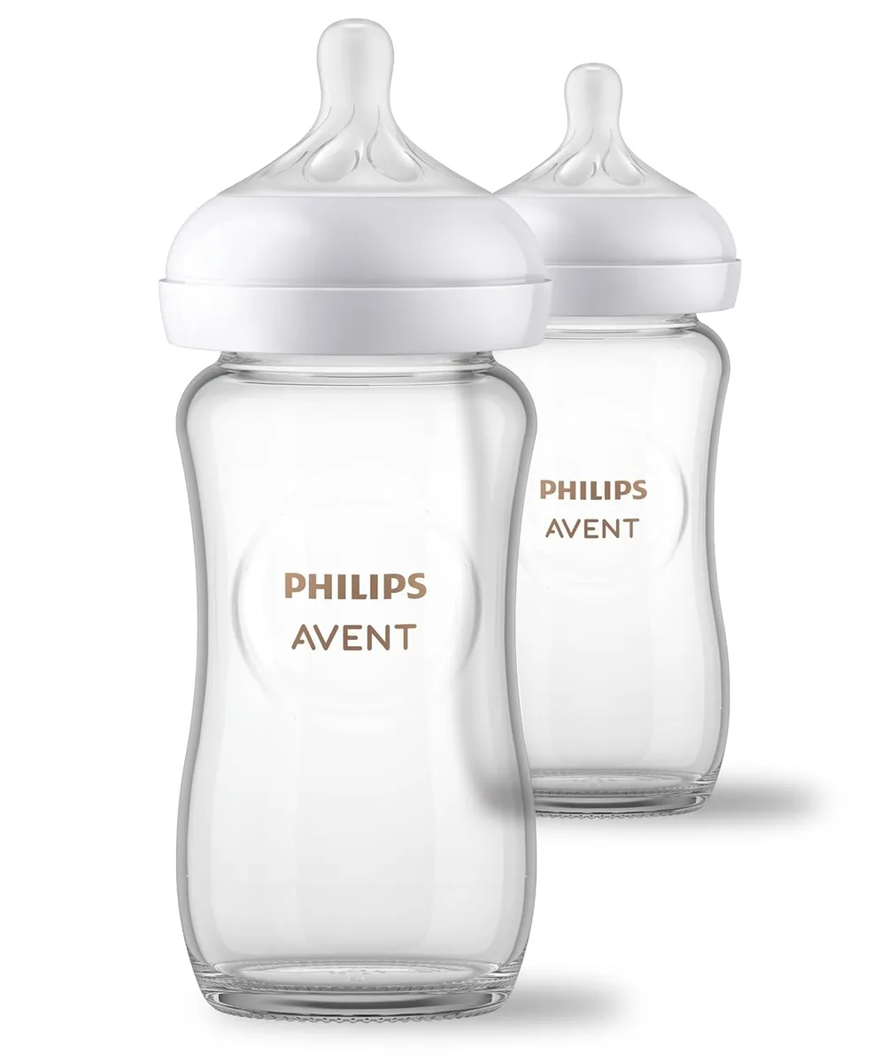 Avent Avent SCY913/02 Natural Glass Baby Bottles 8oz 2-pack Medium Flow — 商品写真