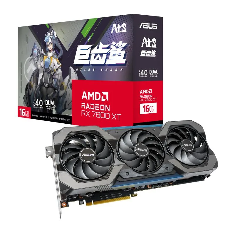 ASUS ASUS ATS Gaming RX 7800 XT OC Edition 16GB GDDR6 graphics card — photo du produit