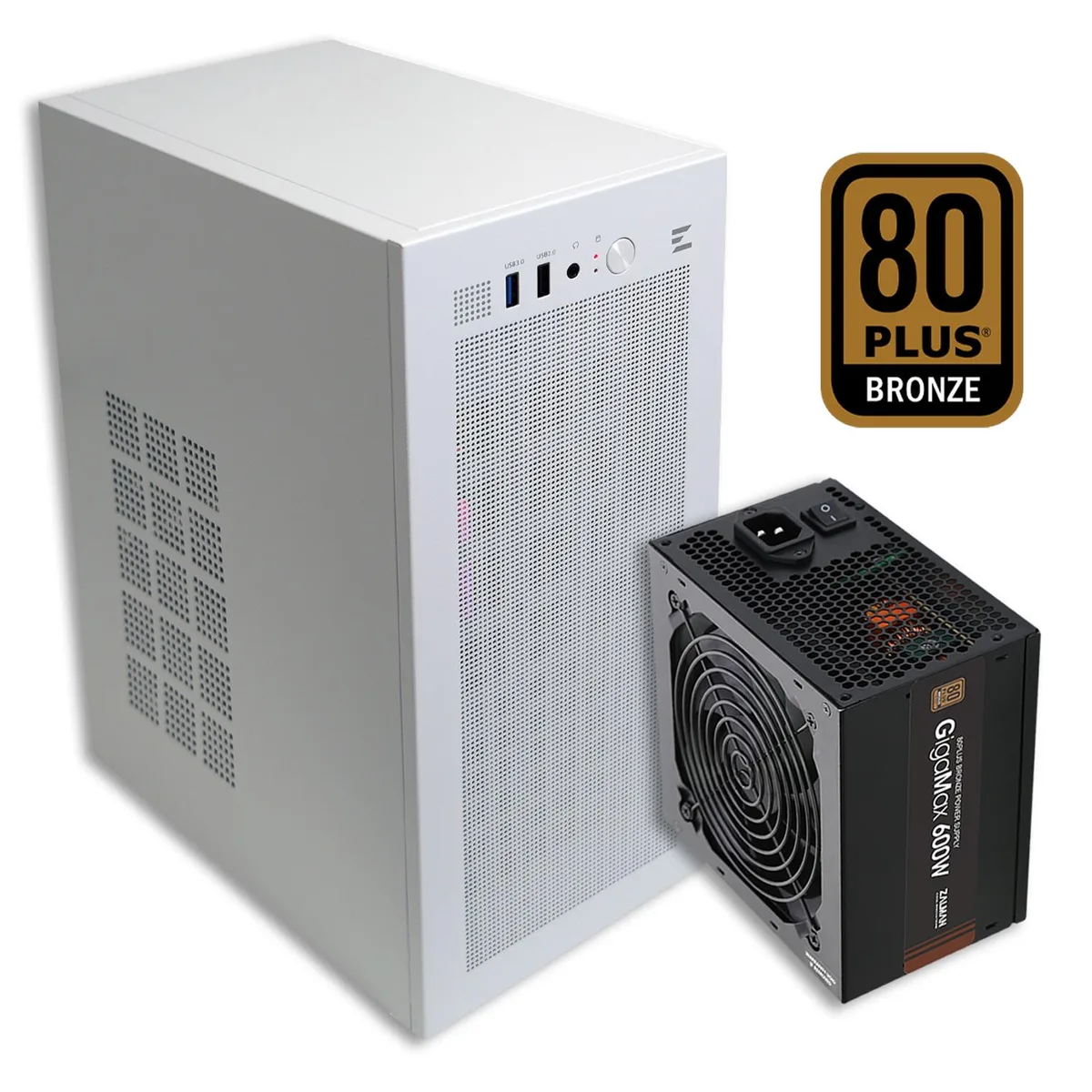 Zalman Zalman Cubix Compact m-ATX ITX Case White 600W Bronze — product photo