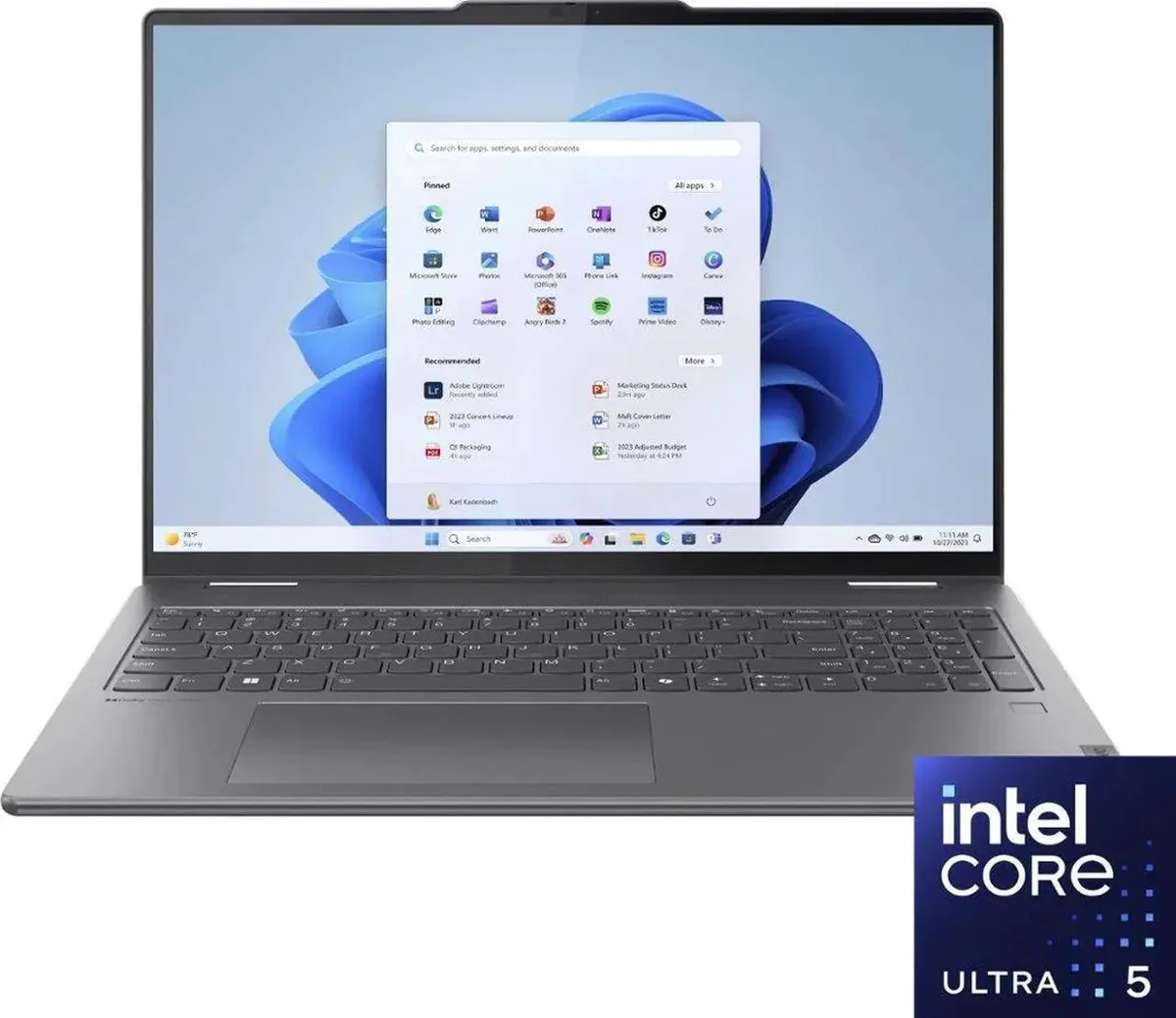 Lenovo Lenovo Yoga 7 16IML9 16" Touchscreen Laptop Core Ultra 7 155U 16GB 1TB SSD 83DL0002US — photo du produit