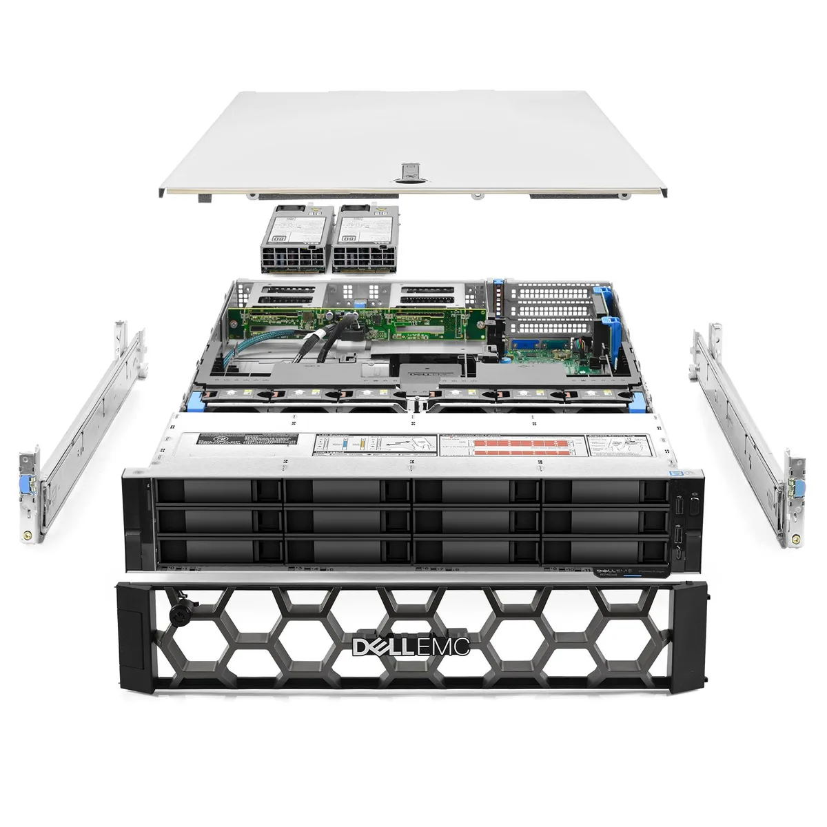 DELL Dell PowerEdge R740xd 2x Gold 6132 2.60GHz 28-Core 256GB 16x 14TB SAS 2x 960GB SSD — produktbilde