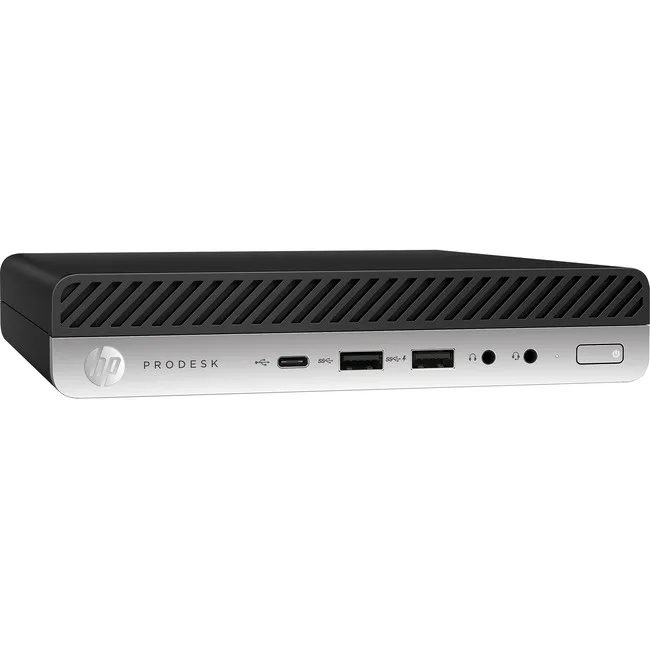 Compact black desktop mini tower with front ports
