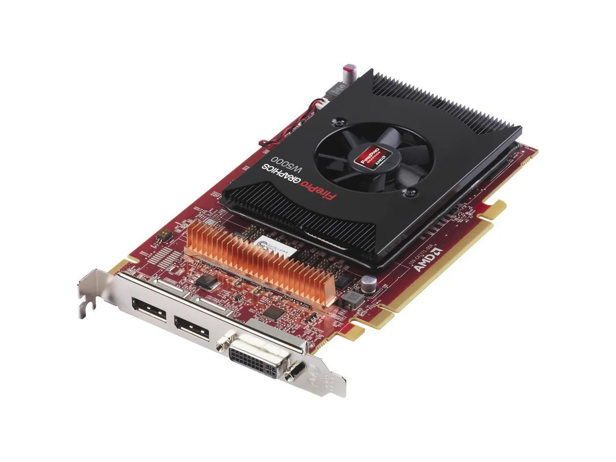 AMD FirePro W5000 full-height single-slot graphics card with two DisplayPort connectors