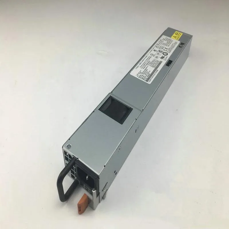 Rectangular silver ATX power supply unit with cooling fan grille and modular cable connectors