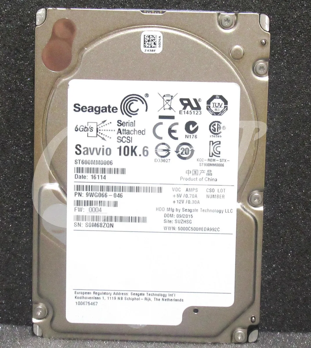 Seagate 2.5 inch SAS hard drive silver metal casing