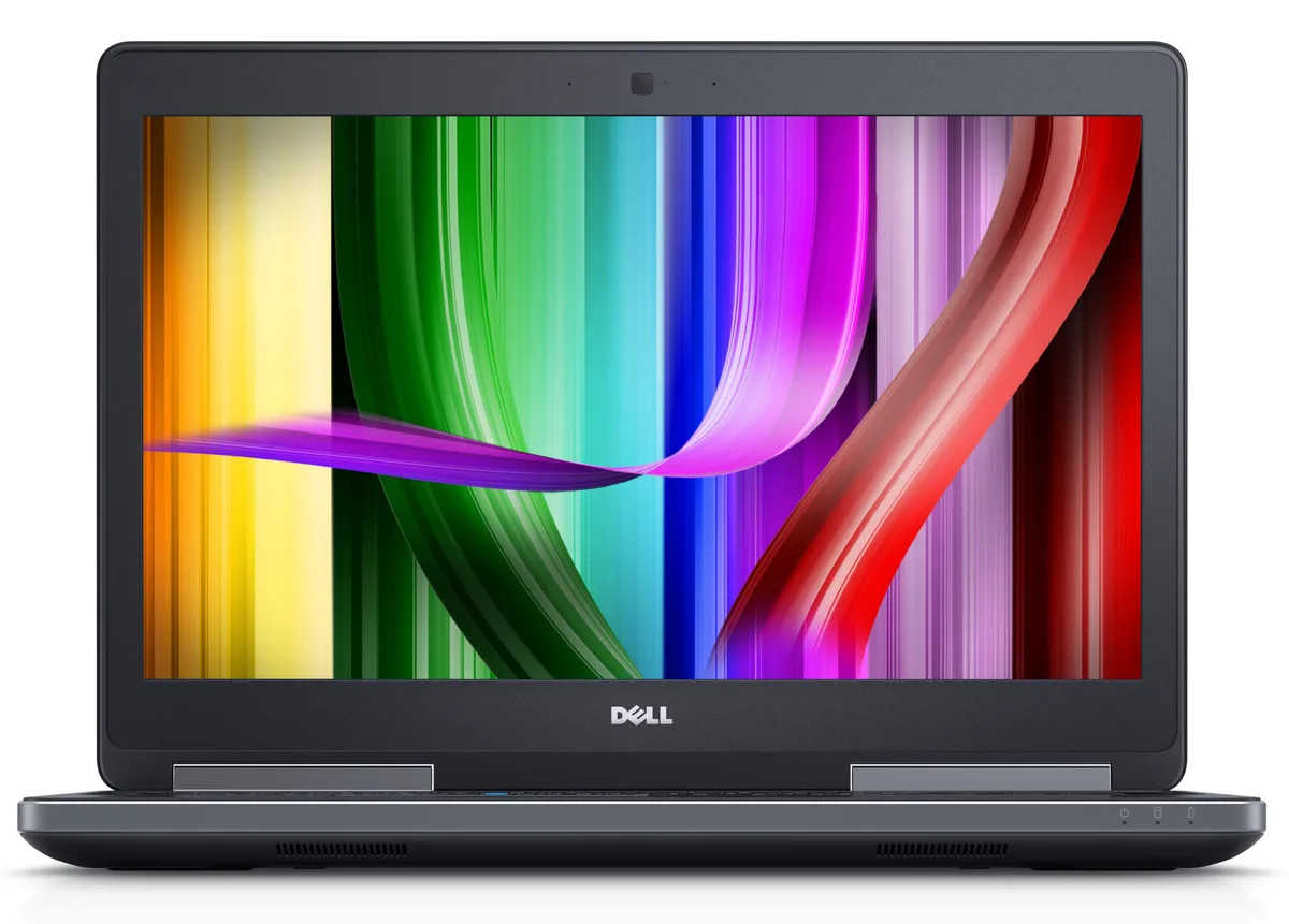 Black Dell Precision 7510 15.6 inch laptop closed lid matte finish