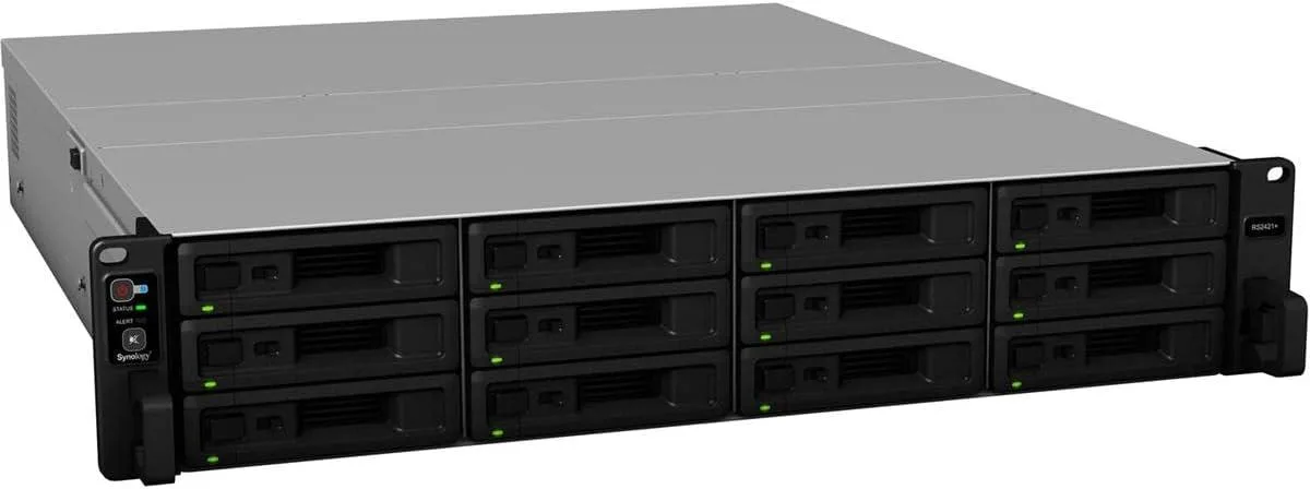 Synology Inc. Synology RS2421+ 12-Bay Rackmount NAS AMD Ryzen V1500B 2.2 GHz 4 GB DDR4 — صورة المنتج