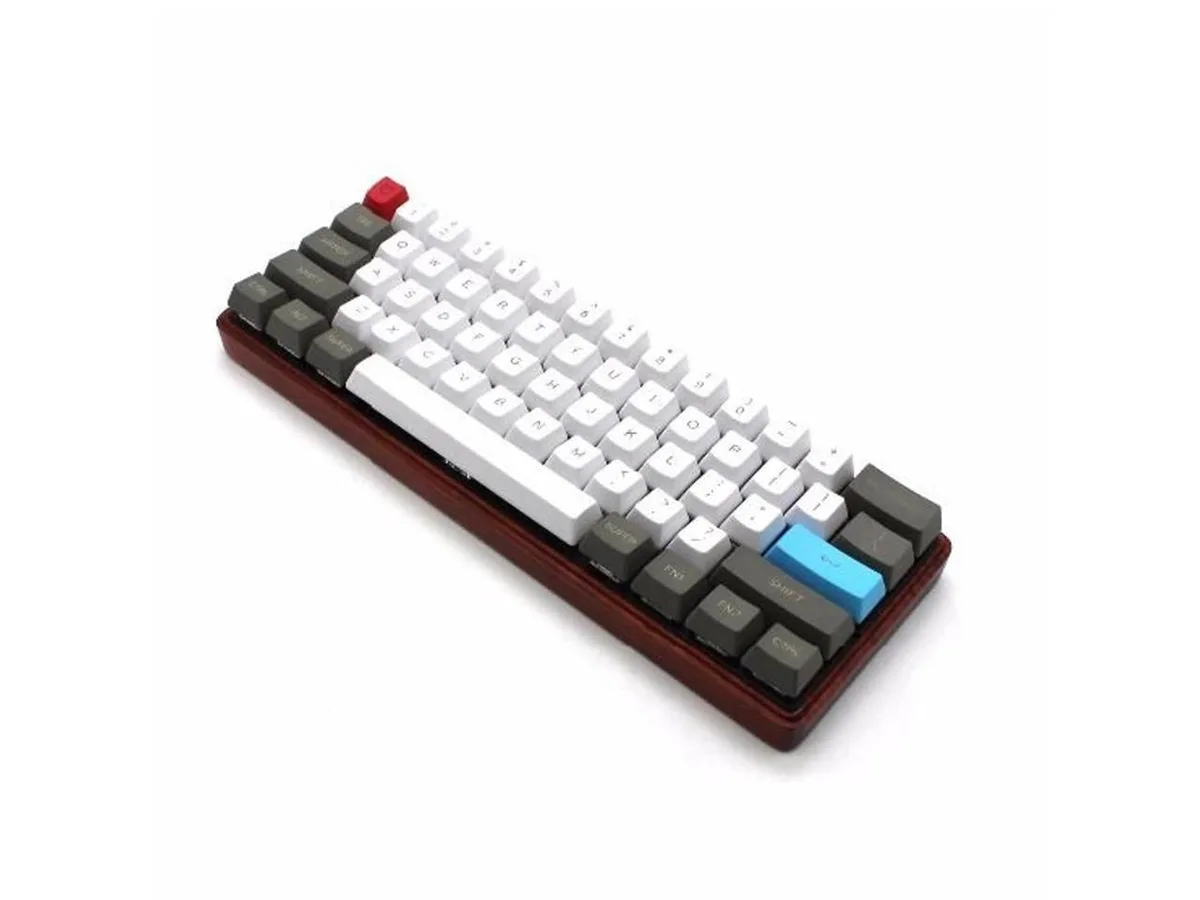 White and black 61-key OEM PBT keycap set for 60% keyboards