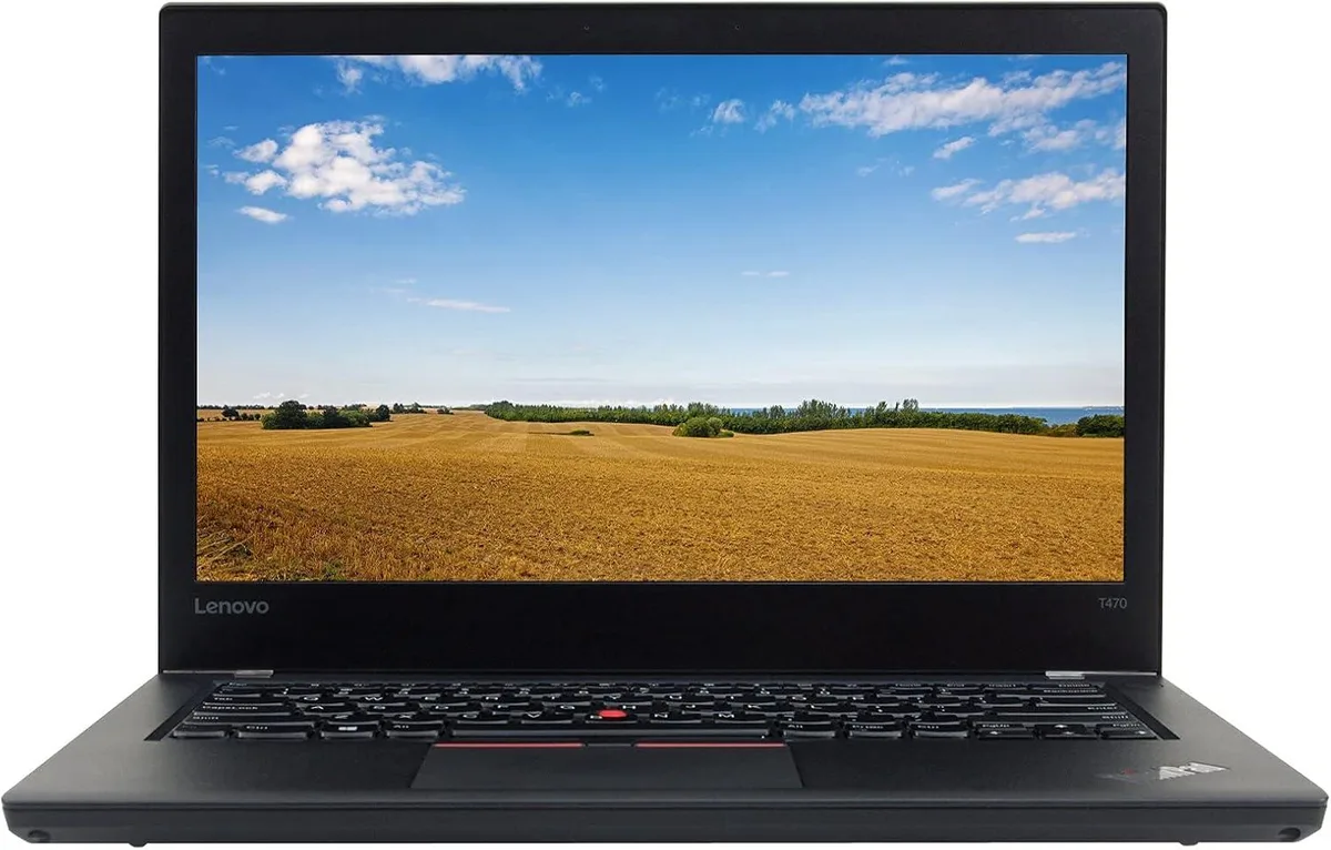Black 14 inch ThinkPad T470 laptop closed matte finish