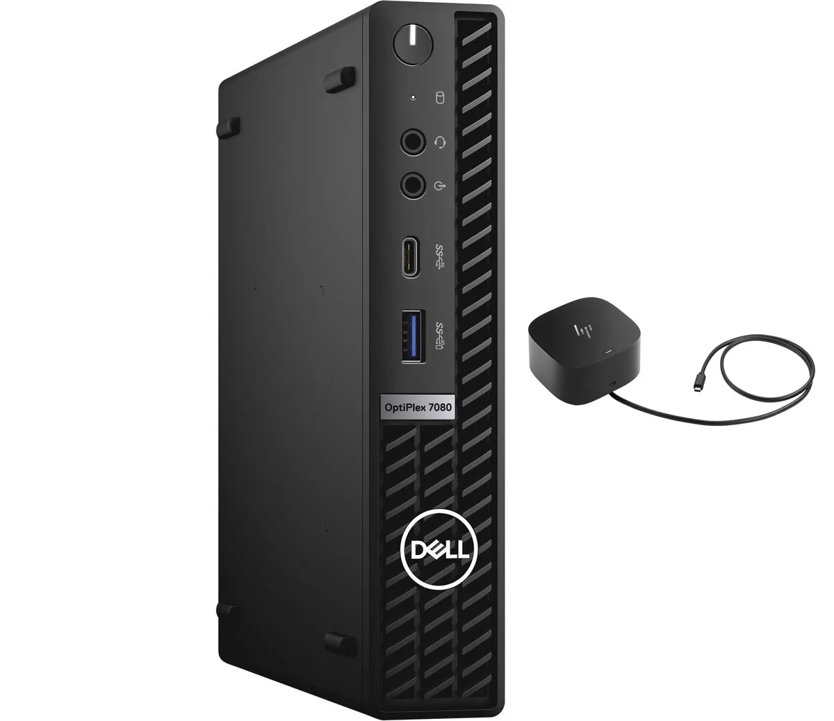 DELL DELL OptiPlex 7080 XE Micro desktop PC i5-10500T 16GB DDR4 2TB RAID 1 Win 10 Pro with G5 Essential Dock — product photo