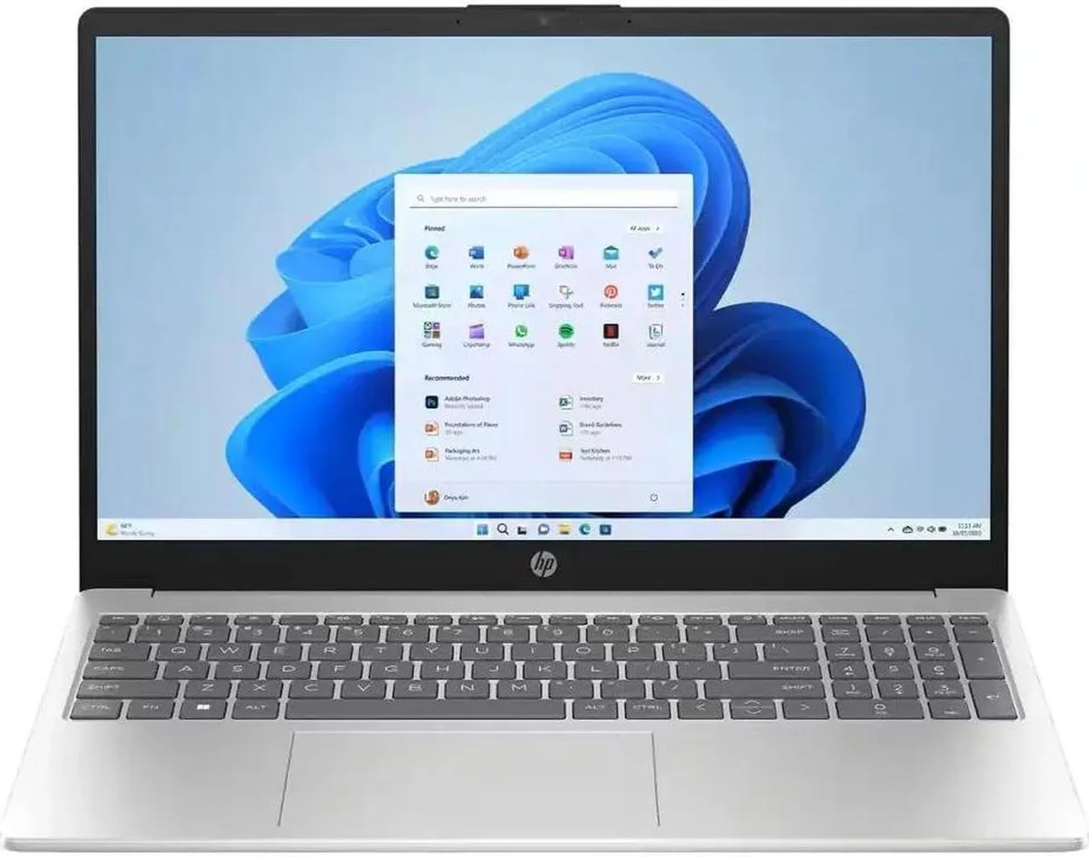 HP HP 15 laptop i5-1235U 32GB 1TB SSD 15.6" HD touch Silver — product photo