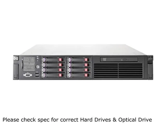 Silver 2U rack server chassis front view with drive bays and DVD-RW slot