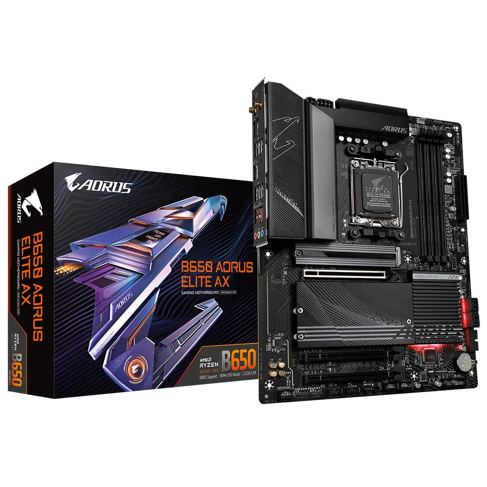 GIGABYTE GIGABYTE B650 AORUS ELITE AX AMD motherboard — product photo
