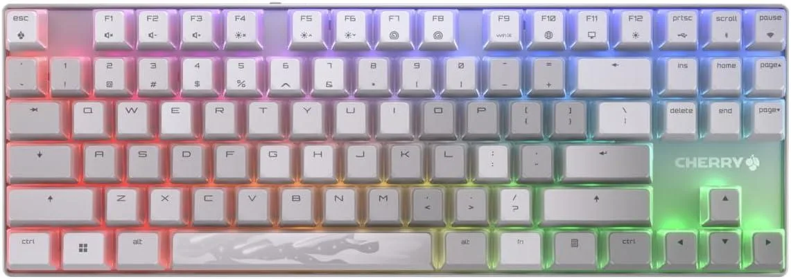 Cherry Cherry MX 8.2 TKL Wireless Gaming Keyboard XAGA White MX2A Brown Switch — photo du produit
