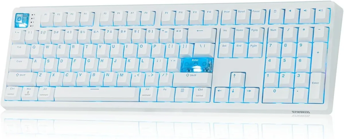 Epomaker Epomaker HE108 Gaming Keyboard Full-Sized Hall Effect 10000mAh White — φωτογραφία προϊόντος