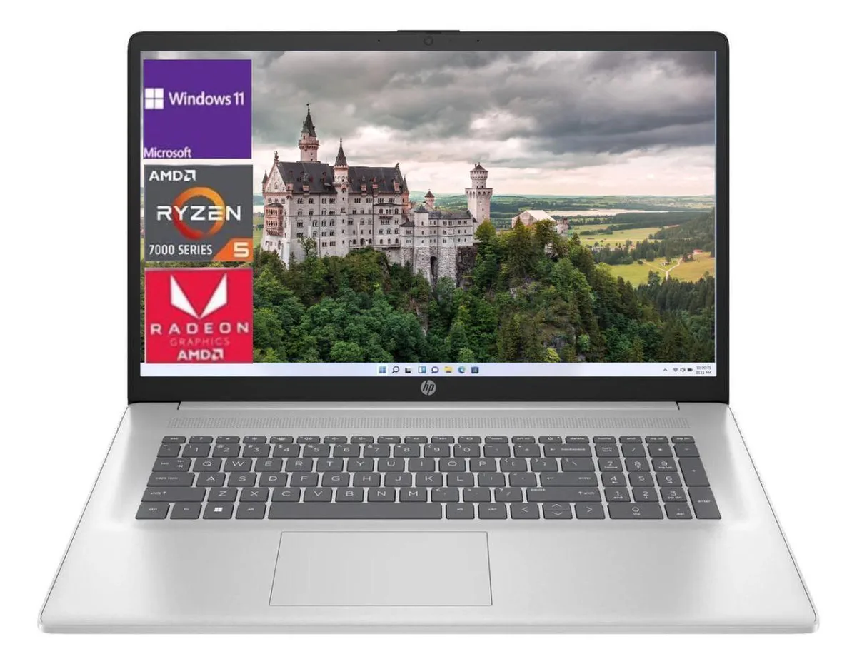 HP HP 17.3" FHD Ryzen 5 7430U 32GB 2TB laptop — Produktfoto