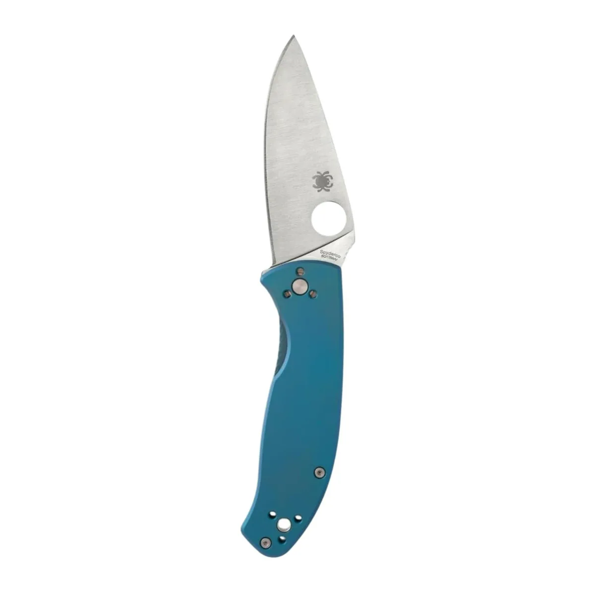 Spyderco Spyderco Tenacious PlainEdge Folding Knife 3.35" Blue Titanium RIL — fotografija izdelka