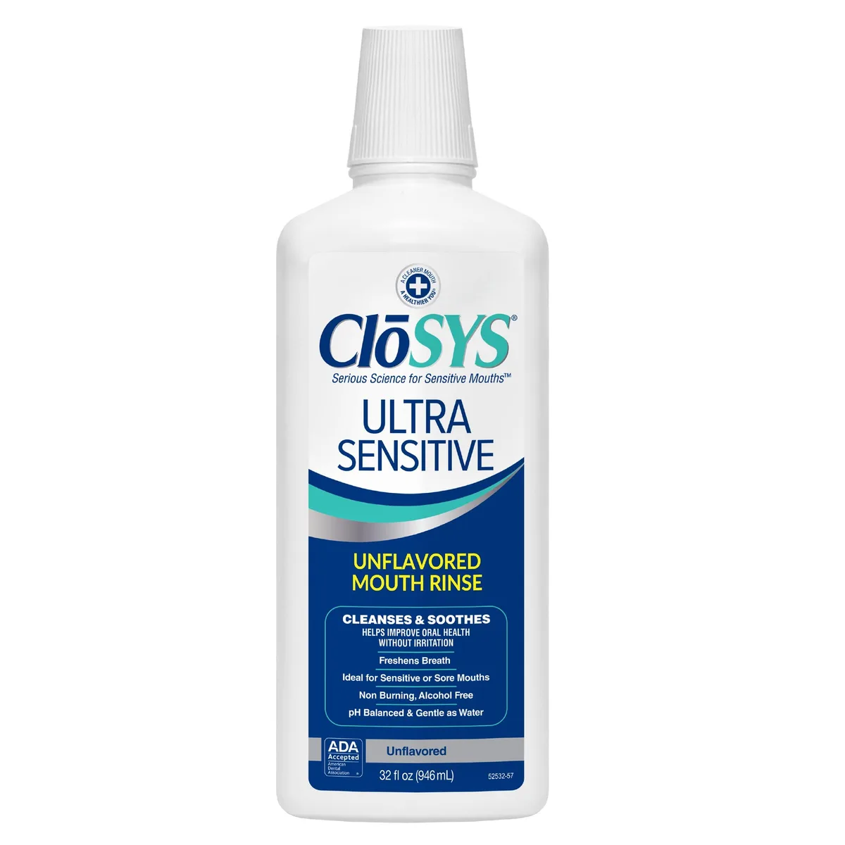 Waterpik CloSYS Ultra Sensitive Mouthwash 2C-32-12RU 32 Fl Oz oral care — product photo