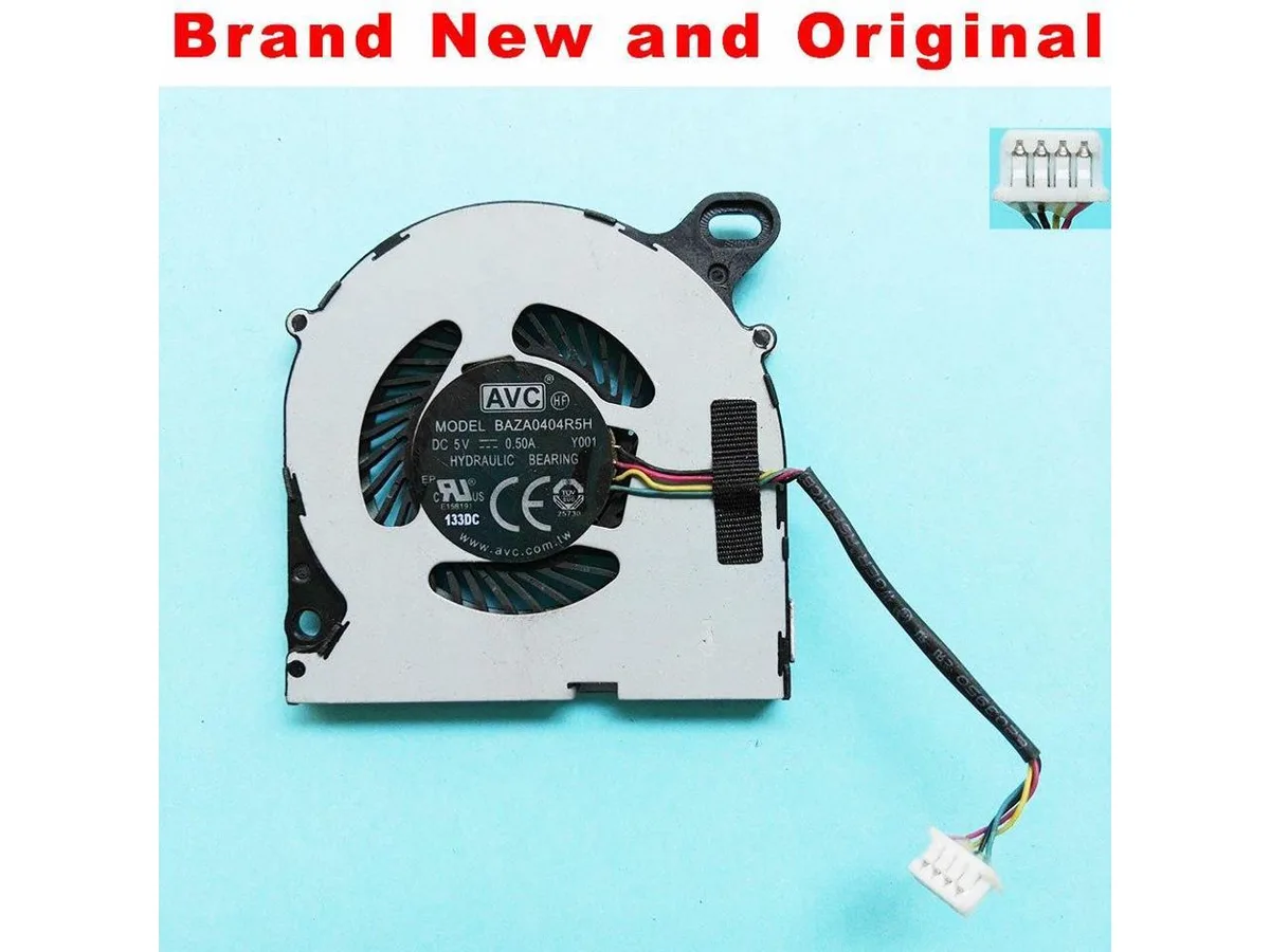 Small black CPU cooling fan with centre label