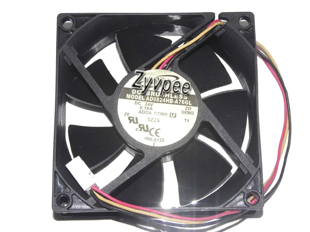 Zyvpee Zyvpee ADDA 8025 AD0824HB-A76GL 24V .16A 3 Pin 80mm case fan — 제품 사진