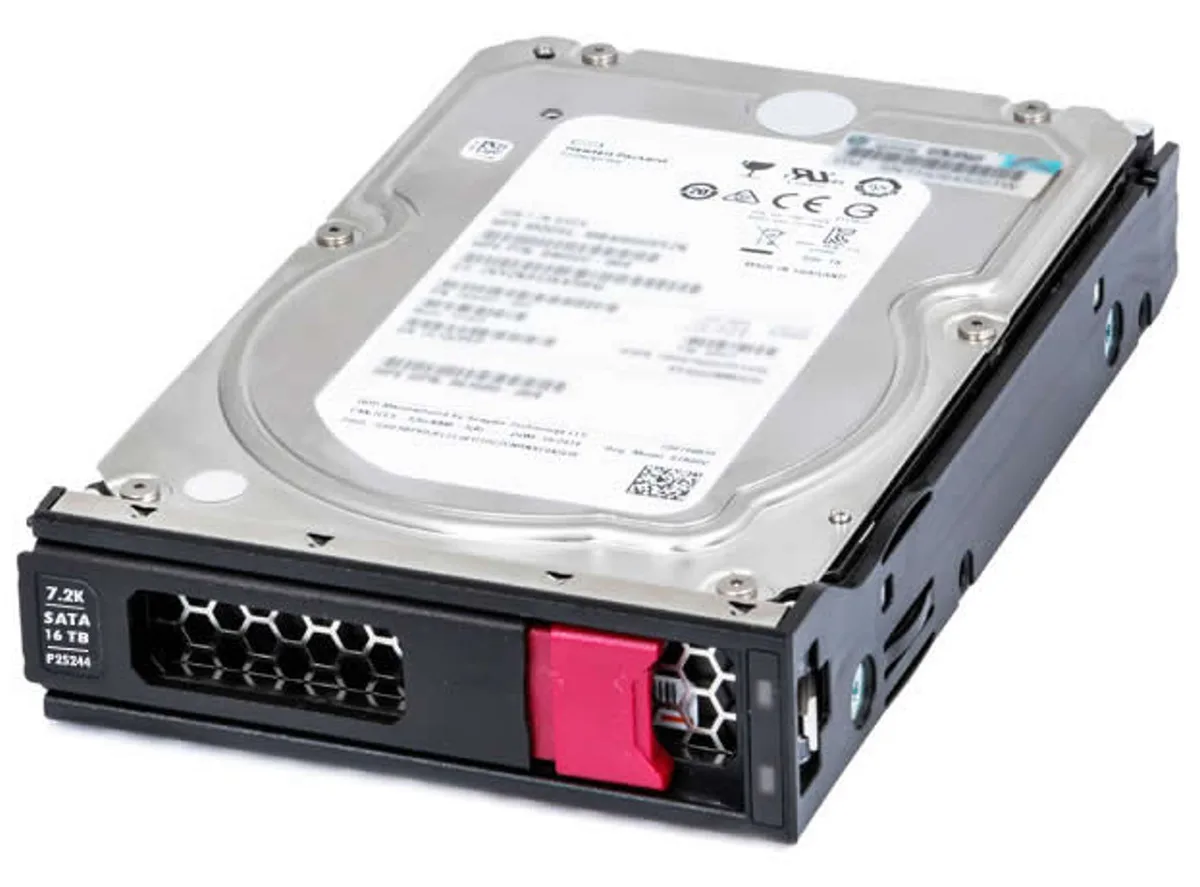 HPE HPE P23449-B21 16 TB 3.5" 7200 RPM SATA internal hard drive — foto del producto