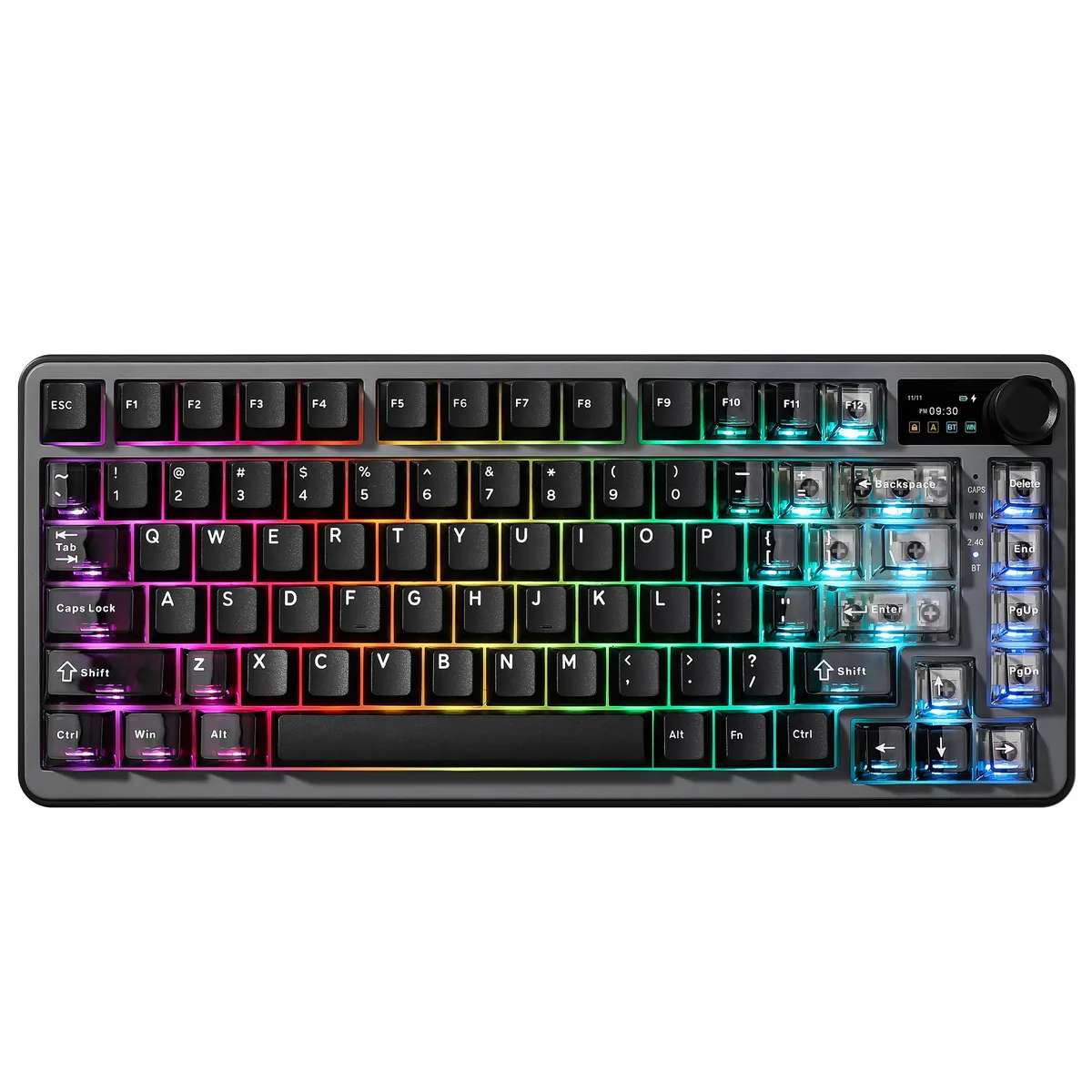 YUNZII YUNZII B75 PRO MAX 75% Wireless Gaming Keyboard Black Candy Switch — φωτογραφία προϊόντος