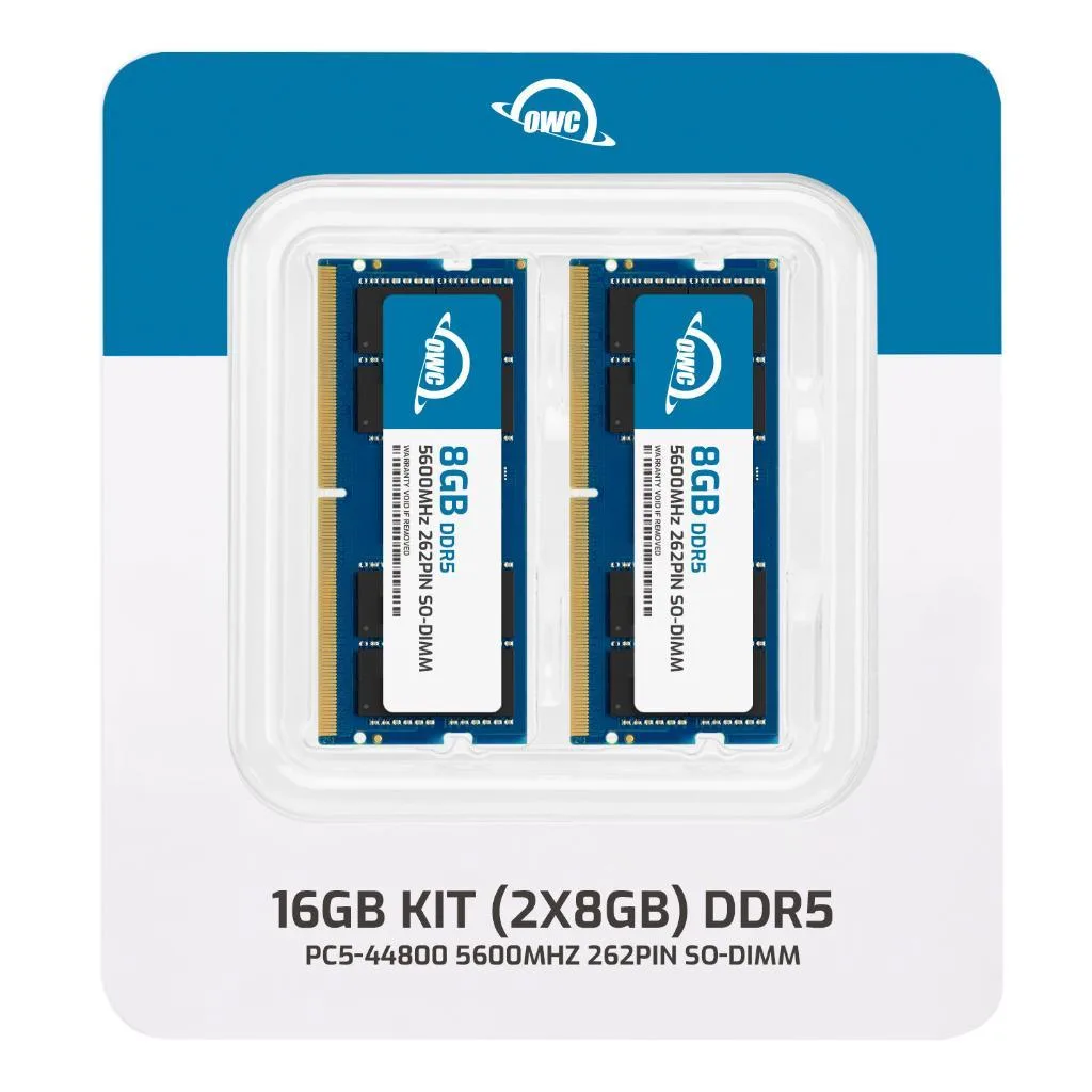 OWC OWC 16GB (2x8GB) DDR5 5600 CL46 262-pin SODIMM laptop RAM — fotografie produktu