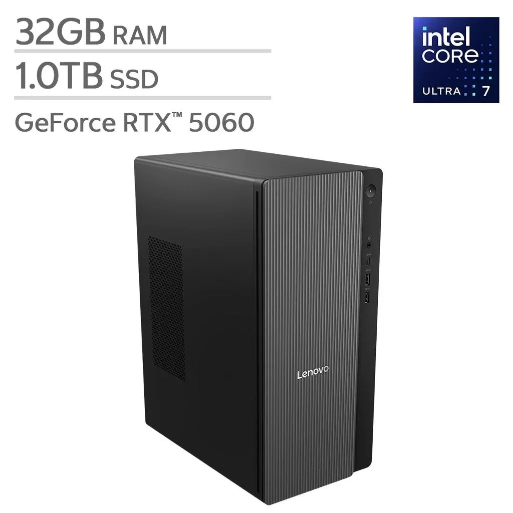 Lenovo Lenovo IdeaCentre 17L Intel Core Ultra 7 265F 32GB DDR5 1TB NVMe RTX 5060 desktop PC — 商品照片