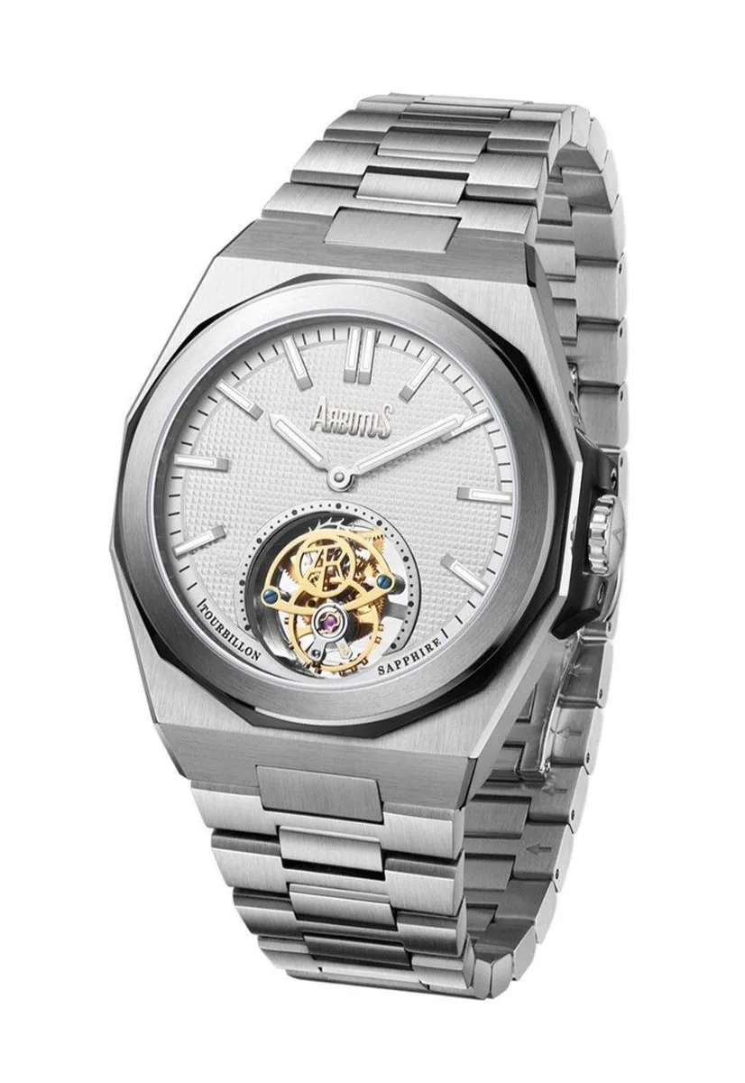 Arbutus Arbutus Tourbillon White Dial Mechanical Watch AR-TB-13SWS — product photo