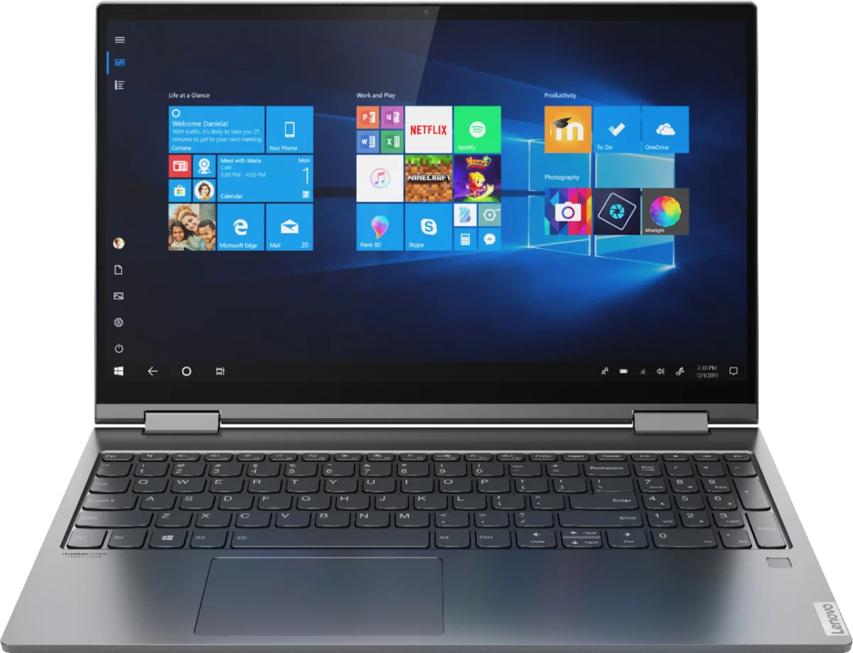 Iron Grey 15.6 inch 2-in-1 laptop with 360 degree hinge closed