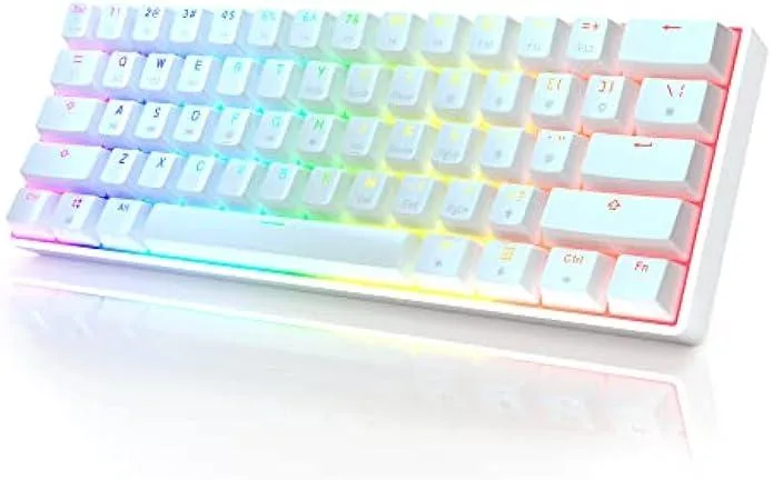 TAURKENAM TAURKENAM GK61s Gateron Brown White gaming keyboard — zdjęcie produktu
