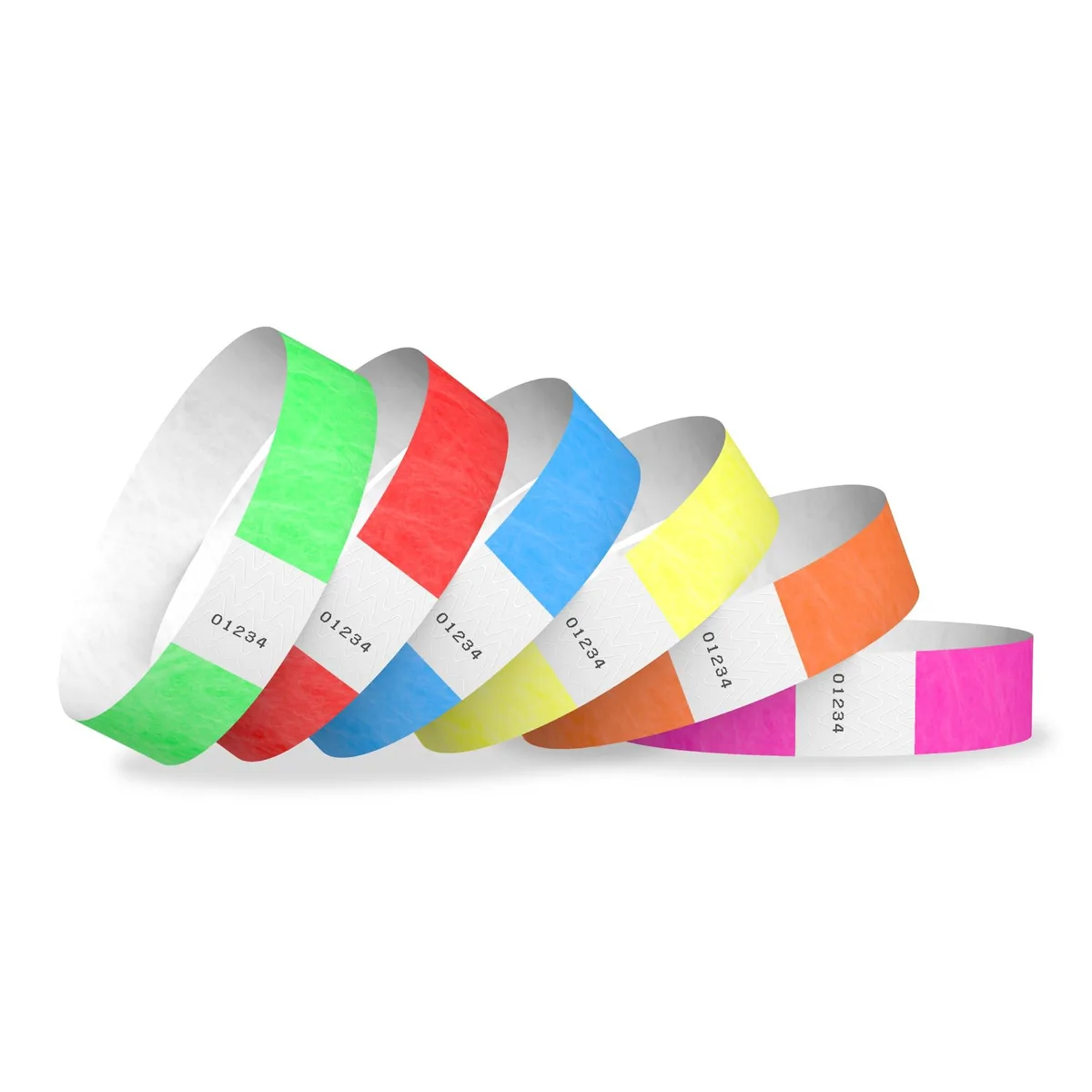  WristCo Z-CO000003-1531 Tyvek Bracelets 600 ct. Variety Pack — product photo