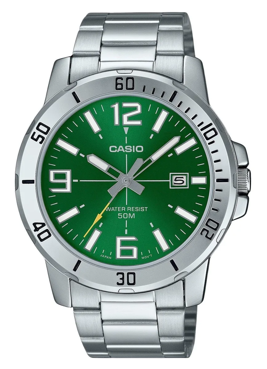 CASIO CASIO MTP-VD01D-3BV Green Dial Sports Watch 45.00 mm 50m — product photo