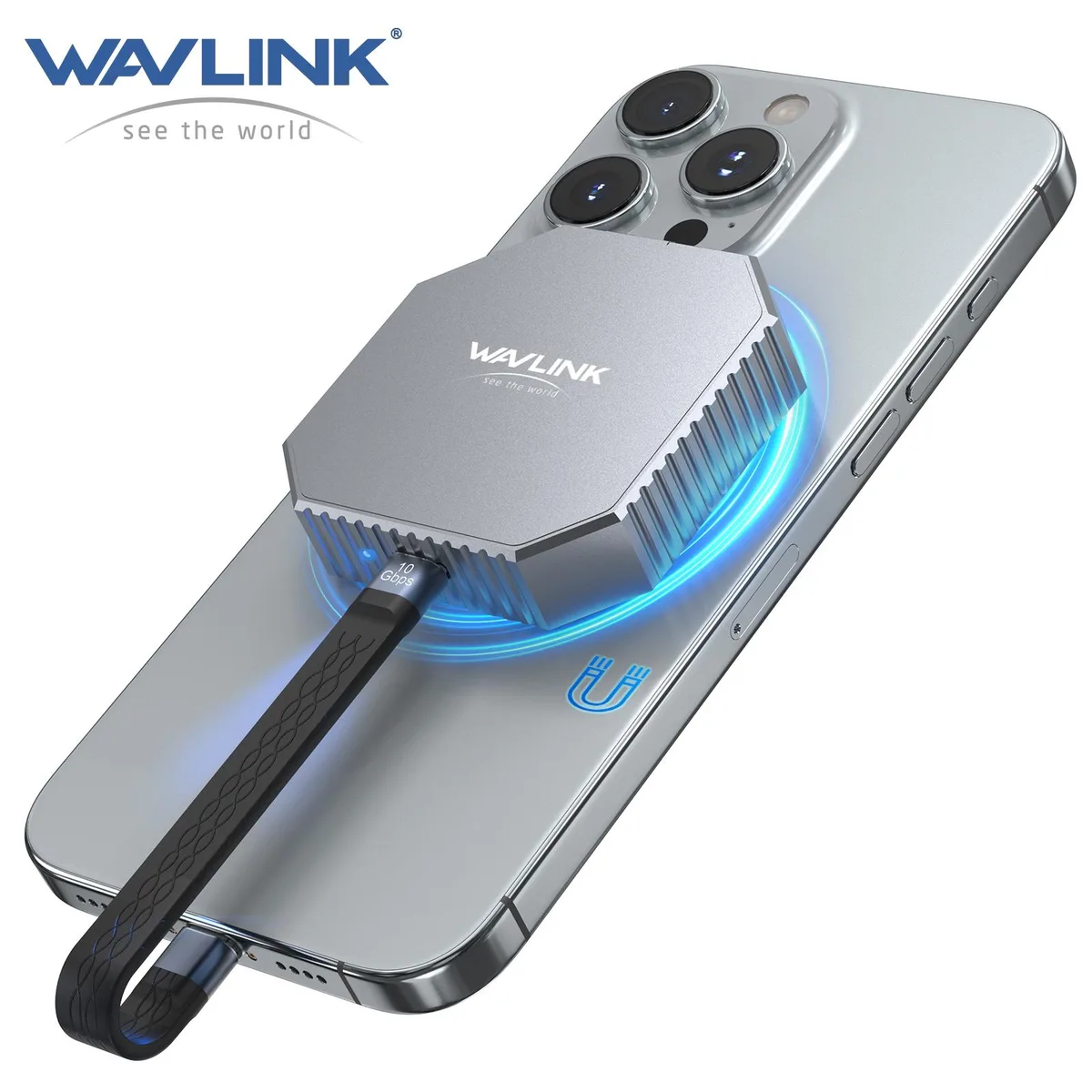 Wavlink Wavlink WL-RapidFire MG1 M.2 2230 NVMe SSD Enclosure 10Gbps USB-C Gray — produktbild