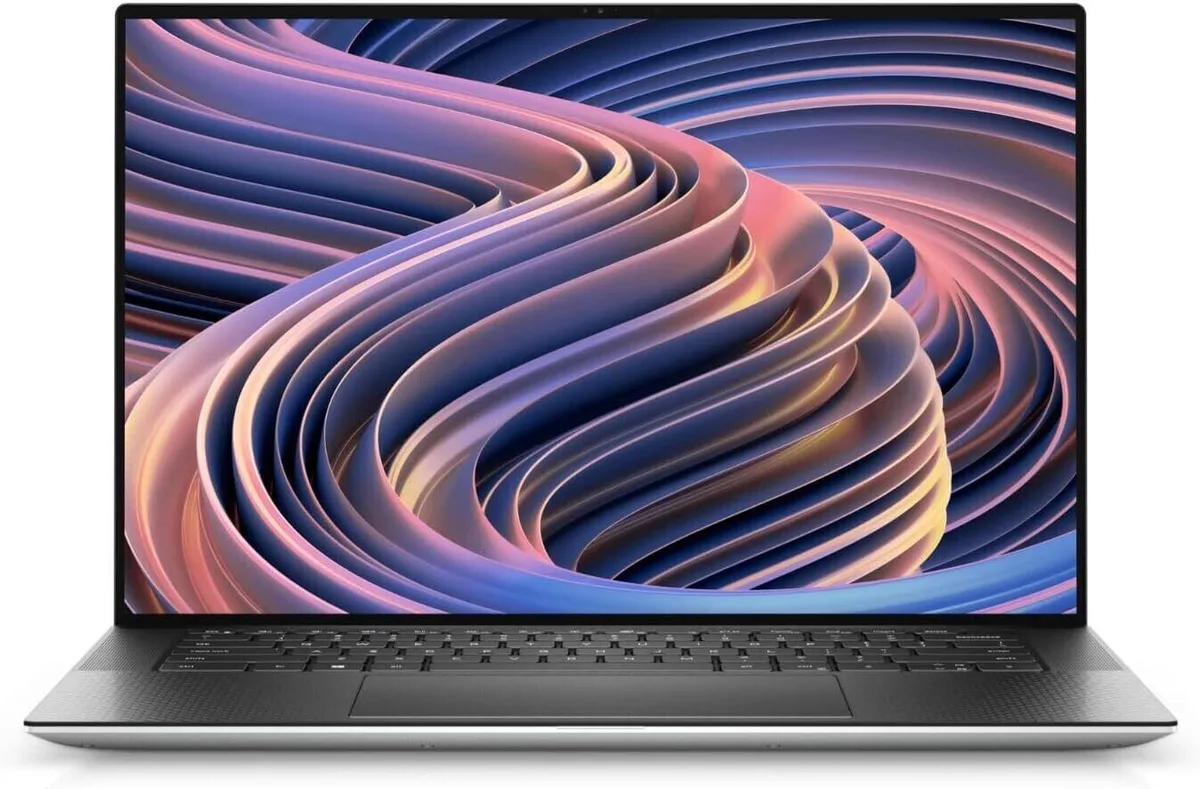 Silver Dell XPS 15 9520 laptop closed lid non-touch screen 15.6 inch