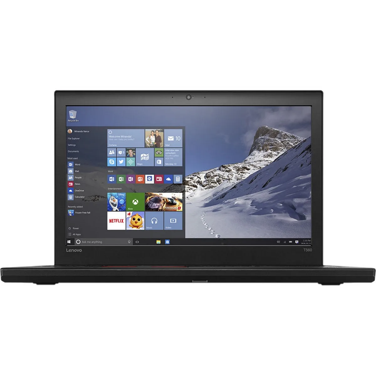 Lenovo Lenovo ThinkPad T560 laptop Intel Core i5 2.30 GHz 4 GB DDR3 500 GB SATA 15.0 — photo du produit